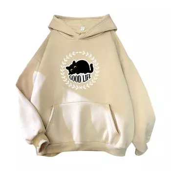 Женские флисовые толстовки большого размера, свитера с длинным рукавом, пуловеры, осенние наряды XL бежевый