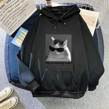 Женские флисовые толстовки большого размера, свитера с длинным рукавом, пуловеры, осенние наряды L чёрный