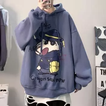 Женские флисовые толстовки большого размера, свитера с длинным рукавом, пуловеры, осенние наряды L синий