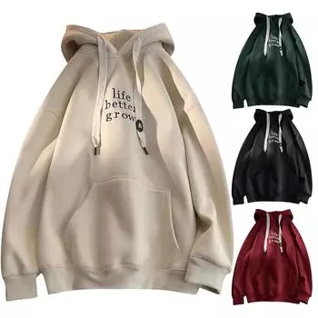 Женские флисовые толстовки большого размера, свитера с длинным рукавом, пуловеры, осенние наряды L бежевый