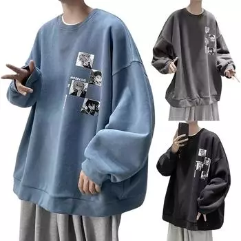 Женские флисовые толстовки большого размера, свитера с длинным рукавом, пуловеры, осенние наряды L чёрный