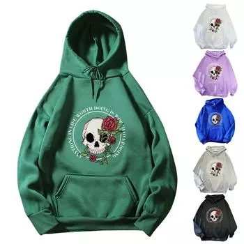 Женские флисовые толстовки большого размера, свитера с длинным рукавом, пуловеры, осенние наряды L синий