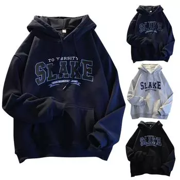 Женские флисовые толстовки большого размера, свитера с длинным рукавом, пуловеры, осенние наряды L чёрный