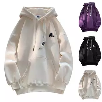 Женские флисовые толстовки большого размера, свитера с длинным рукавом, пуловеры, осенние наряды L бежевый