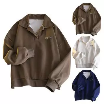 Женские флисовые толстовки большого размера, свитера с длинным рукавом, пуловеры, осенние наряды XXL кофейный