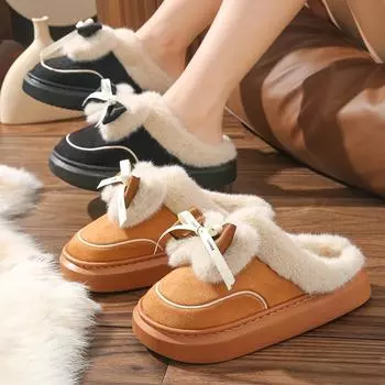 Женские флисовые водонепроницаемые хлопковые туфли 36-37 чёрный