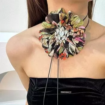 Женские фотографии ручной работы с леопардовым принтом, украшения со стразами, веревка, модные украшения