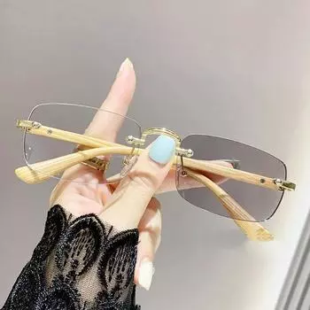 Женские фотохромные очки для чтения без оправы, унисекс, модные, новые, меняющие цвет очки для дальнего зрения, роскошные мужские очки для пресбиопии 0+1,0+4,0 0