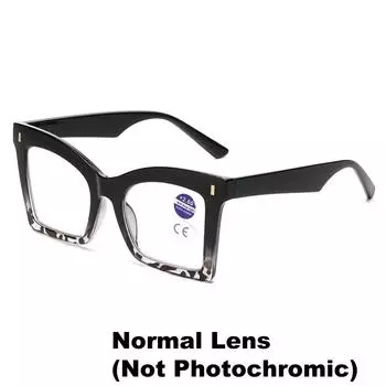 Женские фотохромные очки для чтения большого размера, мужские квадратные очки для дальнозоркости, изменяющие цвет, для улицы, с защитой от ультрафиолета 0+1.0+4.0 2.0