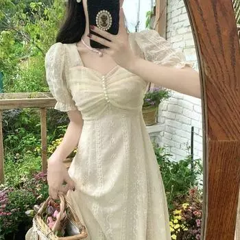 Женские французские платья однотонные юбки миди платья 3XL