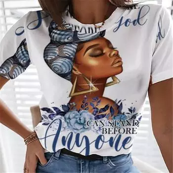 Женские футболки 2023 Queens, женская 3d летняя рубашка, женские футболки, топ, черная футболка с 3d рисунком для девочек, женская футболка Mujer S