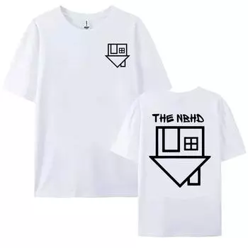 Женские футболки Band The Neighbourhood NBHD Printing Футболки с коротким рукавом и круглым вырезом Хлопковая футболка Повседневная хип-хоп унисекс уличная одежда XS