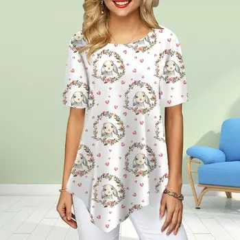 Женские футболки больших размеров с цветочным принтом и принтом «Любовь», свободные повседневные топы, женская нестандартная летняя одежда XS розовый