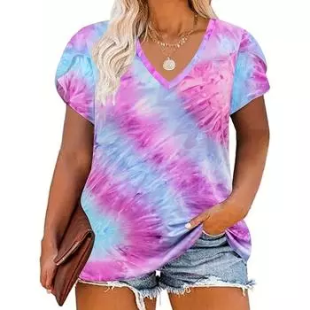 Женские футболки, модная повседневная уличная одежда, футболки с V-образным вырезом и короткими рукавами, футболки в стиле Харадзюку XS