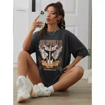 Женские футболки Nashville Music City Tennessee Prints Tees Модная женская одежда с коротким рукавом Удобные уличные топы S
