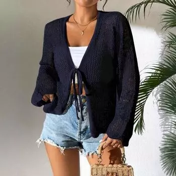 Женские футболки плиссированные с V-образным вырезом нарядные повседневные блузки с принтом с коротким рукавом летние топы свободного кроя L чёрный