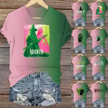 Женские футболки с длинным рукавом и круглым вырезом, рубашки с рукавами-фонариками, блузки на пуговицах, топы L темно-зеленого