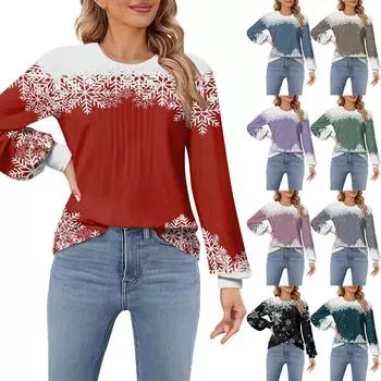 Женские футболки с длинным рукавом, плиссированные, повседневные, с круглым вырезом, топы, блузки XXXL