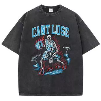 Женские футболки с кислотной стиркой, баскетбольные топы с принтом манги в стиле калифорния, футболки-оверсайз из хлопка с круглым вырезом, трендовая одежда S