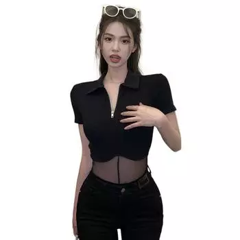 Женские футболки с коротким рукавом, тонкие, однотонные L