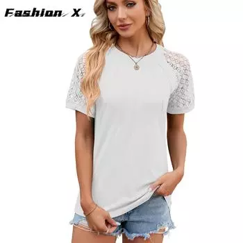 Женские футболки с короткими рукавами S белый