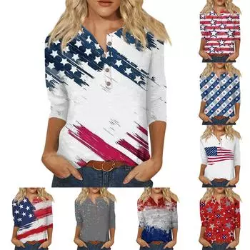 Женские футболки с милым принтом, блузки, повседневные базовые топы больших размеров, пуловеры для рубашек с рукавами 3/4 L бежевый