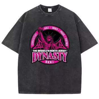 Женские футболки с принтом «Династия Статуи Свободы», удобные футболки оверсайз с круглым вырезом, винтажная женская одежда S