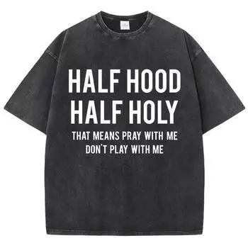 Женские футболки с принтом Pray With Me Don t Play With Me, с коротким рукавом, с круглым вырезом, из хлопка, одежда S