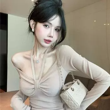 Женские футболки с воротником-стойкой, сексуальная женская одежда для баров и вечеринок, однотонные ажурные футболки для девочек, топы Y2K, модные футболки для женщин, повседневные футболки S