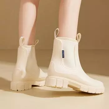 Женские галоши для отдыха на природе, водонепроницаемые резиновые нескользящие дождевые туфли, новые модные толстые галоши, резиновые сапоги для садовых работ, размер 36-41 36