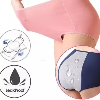 Женские герметичные менструальные трусики, физиологические штаны, нижнее белье, хлопковые водонепроницаемые трусы больших размеров XL абрикосовый