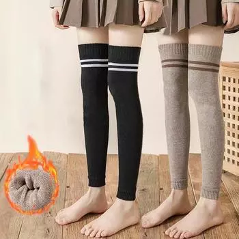 Женские гетры, теплые гольфы, вязаные чехлы для ног, вязаные крючком, зимние гетры, теплые ботинки с манжетами, длинные носки бежевый