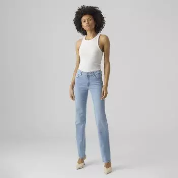 Женские голубые расклешенные джинсы стрейч VERO MODA US 27 / 30 бледно-синий