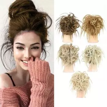 Женские грязные синтетические волосы, булочка, шиньон, наращивание, резинка, резинка для волос, шиньон Q17 12H24