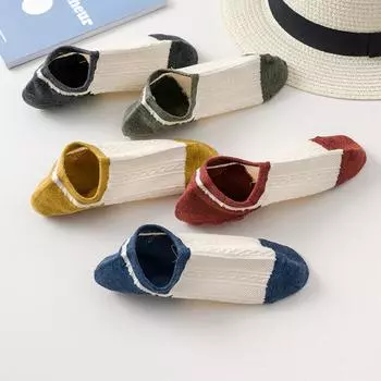 Женские хлопчатобумажные носки-лодочки с эластичным дном, спортивные дышащие противоскользящие невидимые носки красный