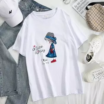 Женские хлопковые футболки большого размера TWINFLAMES, кавайная одежда, новая летняя футболка с принтом алфавита для девочек, мягкий повседневный женский джемпер, топ XXL белый