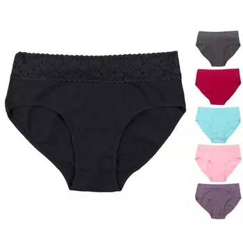 Женские хлопковые кружевные трусики однотонные удобные трусики 2XL