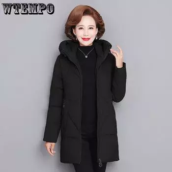 Женские хлопковые пальто с капюшоном, женские зимние однотонные куртки с длинными рукавами, большие размеры, повседневная теплая верхняя одежда, пальто L зелёный