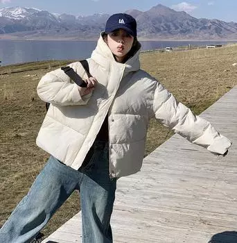 Женские хлопковые парки с капюшоном, зимнее пальто большого размера, толстая теплая свободная куртка-пуховик, женская однотонная модная верхняя одежда на молнии XL чёрный