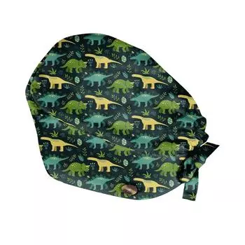 женские хлопковые шапочки для хирургии, впитывающие влагу, эластичные, для ухода за домашними животными, для ухода за больными, для работы, для лаборатории, с цветочным принтом, шапочка для хирургии оптом One Size