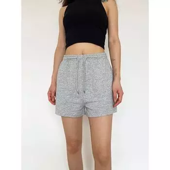 Женские хлопковые спортивные штаны Swagal в европейском и американском стиле с высокой талией и кулиской Melange gray S