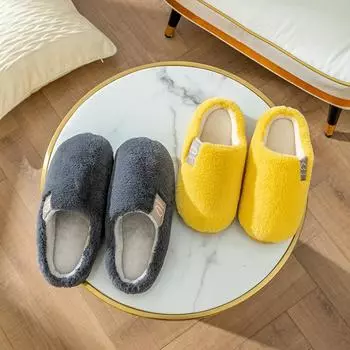 Женские хлопковые тапочки - нескользящие, с толстой подошвой для зимы, весны и осени; Идеально подходит для домашнего использования парами 38-39 (fits 37-38)