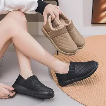 Женские хлопковые теплые туфли, легкие простые туфли для мам 36 чёрный