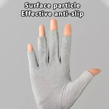 Женские хлопковые тонкие перчатки с сенсорным экраном для езды на велосипеде, вождения на открытом воздухе, лето-осень, без пальцев, с защитой от ультрафиолета, солнцезащитные перчатки free size