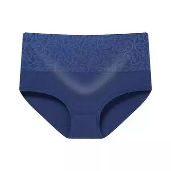 Женские хлопковые трусики больших размеров на весну и осень с высокой посадкой S