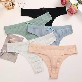 Женские хлопковые трусики FINETOO с бантом, украшение в виде нижнего белья, удобное и дышащее нижнее белье, большие размеры M-XXXL M белый
