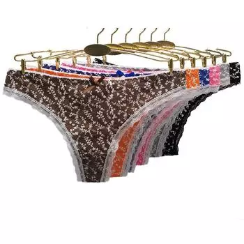 Женские хлопковые трусики Girl Briefs Ms. Хлопковые стринги, сексуальные модные стринги, сексуальное нижнее белье-стринги, 6 шт. M