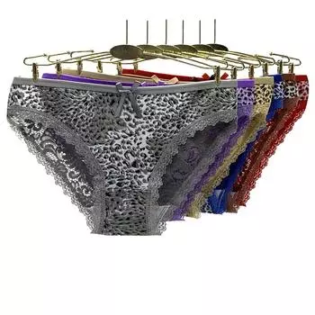Женские хлопковые трусики с принтом, нижнее белье, трусы для девочек, сексуальные трусы, модное женское нижнее белье, нижнее белье, брюки-кюлоты с низкой талией, партия, 6 шт. M