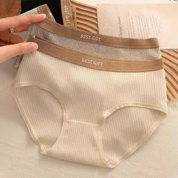 Женские хлопковые трусики со средней талией, удобные трусы, мягкие трусики для девочек, сексуальное нижнее белье MtoXXL M белый