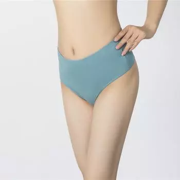 Женские хлопковые трусики, удобные стринги с высокой талией, женские однотонные трусы S
